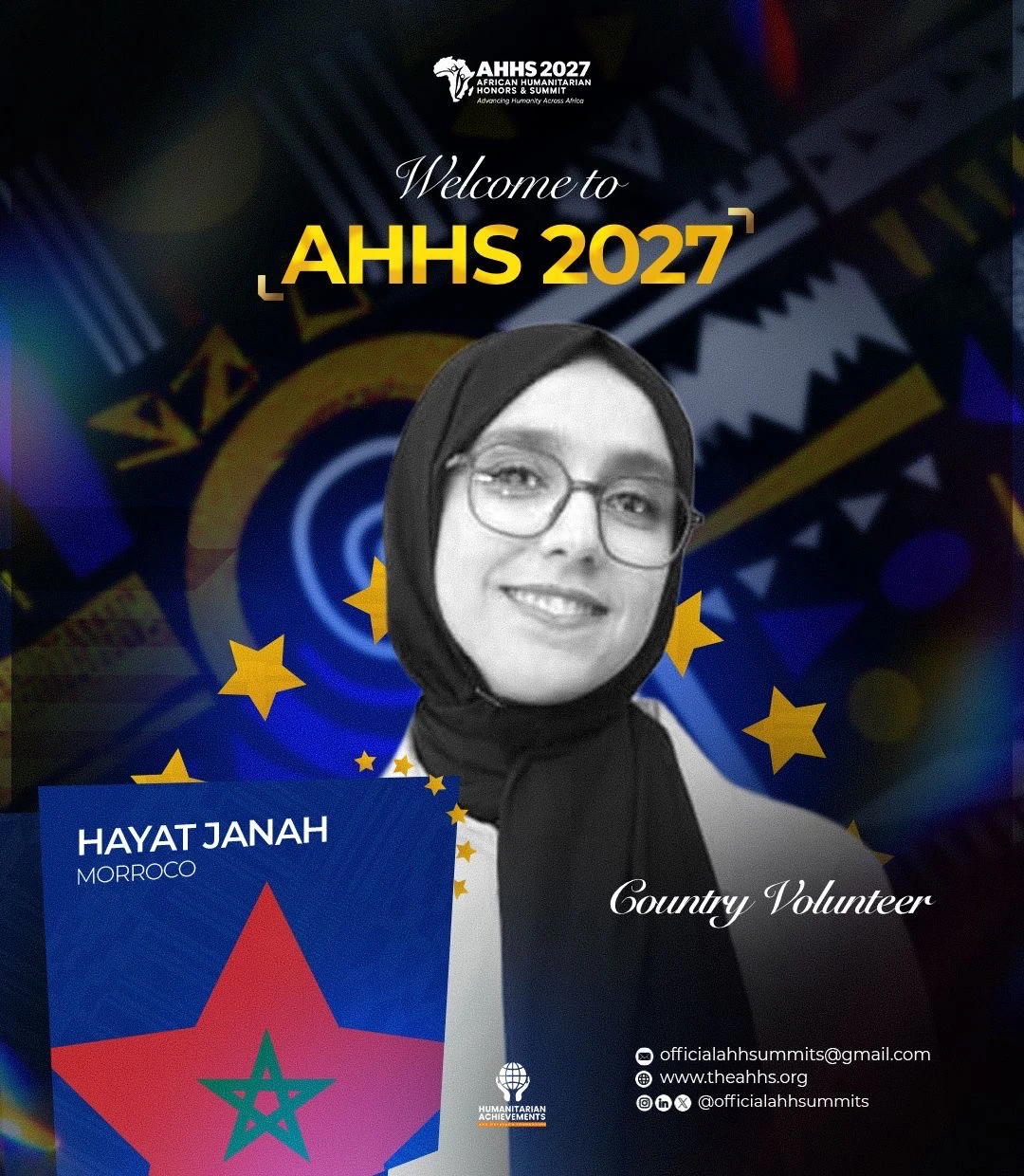 HAYAT JANAH, AHHS representative for MOROCCO